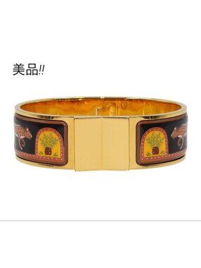 Hermes Enamel Location Bangle Bracelet